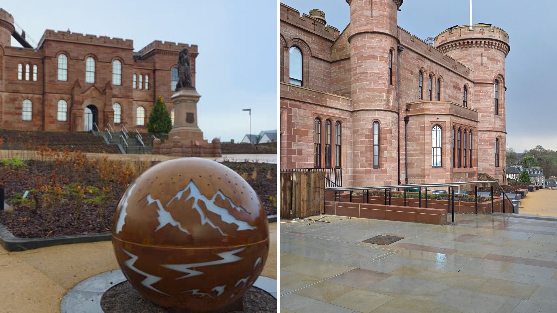 Exterior of inverness castle in summer sunshine