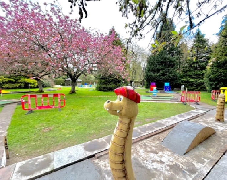 Inverness crazy golf nessie themed hole