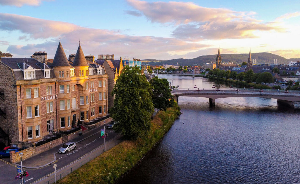 Inverness Palace Hotel & Spa early morning city view of River Ness