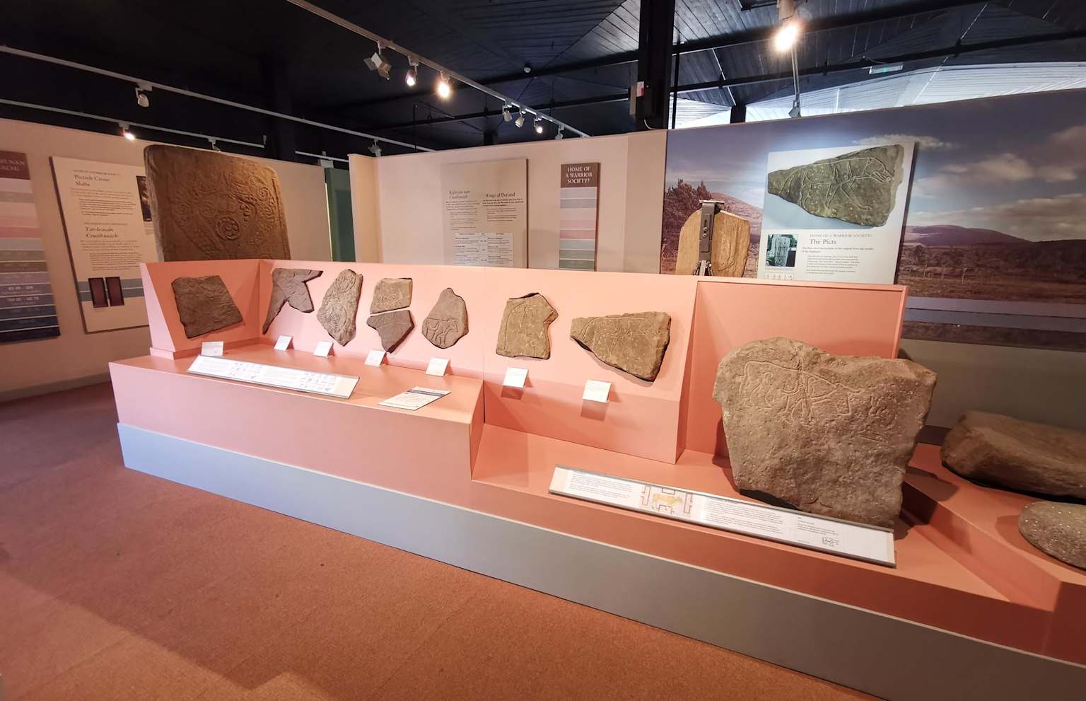 Detailed display of highland homes from the 18th century.