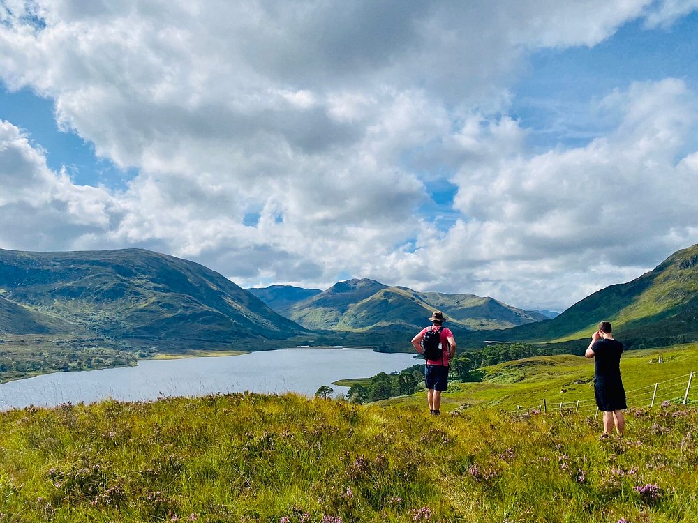 Glen Affric Scotland S Most Be Section 3 Right Walkers above loch beinn a' mheadhain in glen affric