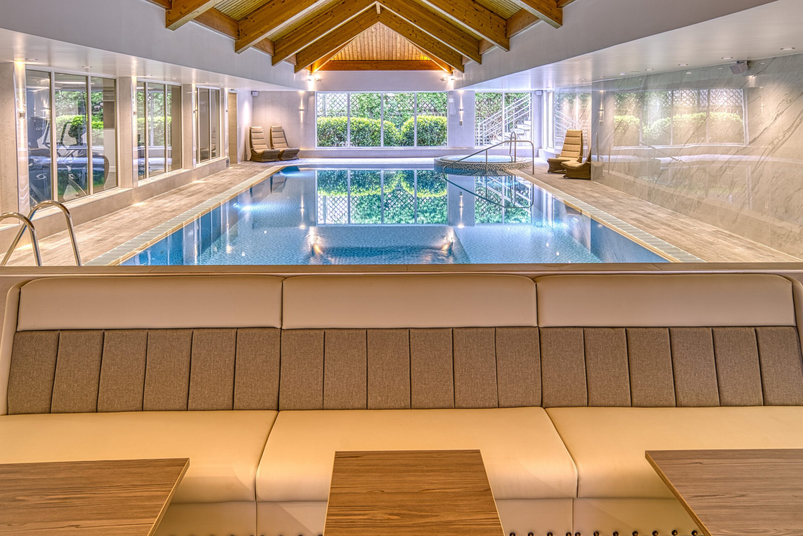 Jacuzzi and heated pool in the leisure club & spa at inverness palace hotel